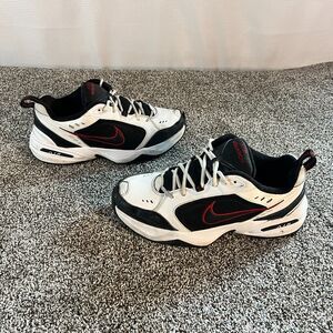 Nike Air Monarch IV Men White Black Red Mens Size 12